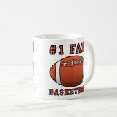 バスケットボールファンおもしろマグカップまたはトラベルバグなし コーヒーマグカップ (正面右)