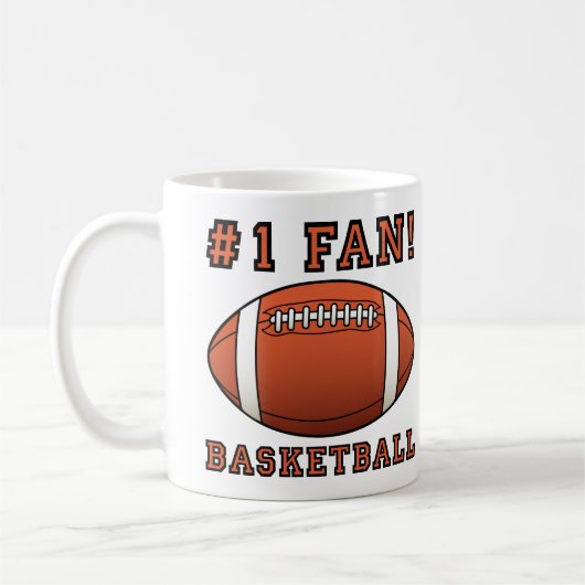 バスケットボールファンおもしろマグカップまたはトラベルバグなし コーヒーマグカップ (左)