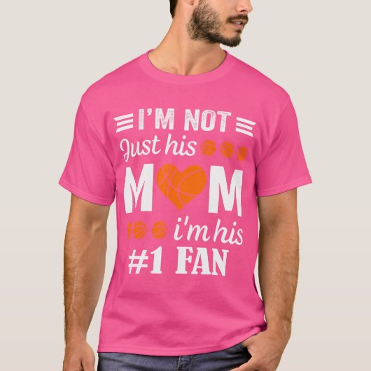 バスケットボールファンのママの名言 Tシャツ (正面)