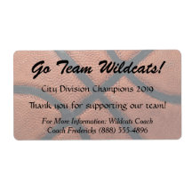 バスケットボールファンドレイザーボトルラベル