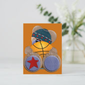 バスケットボールファンベア ポストカード (スタンド正面)