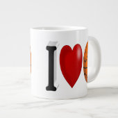 バスケットボールファン半文字ジャイアントコーヒーマグ ジャンボコーヒーマグカップ (正面右)