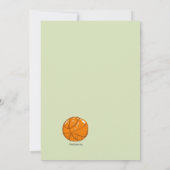 バスケットボールファン招待状 招待状 (裏面)