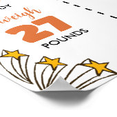 バスケットボールファースト誕生日マイルストーンサイン ポスター (角)