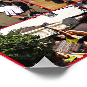 バスケットボールフォトコラージチームエンドシーズンキープサケ ポスター (角)