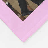 バスケットボールフォトコラージピンクフリースブランケット フリースブランケット (角)