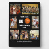 バスケットボールフォトコラージプレーパーソナライズされたヤー フォトプラーク (正面)
