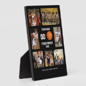 バスケットボールフォトコラージプレーパーソナライズされたヤー フォトプラーク (側面)