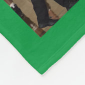 バスケットボールフォトコラージュフリースグリーンブランケット フリースブランケット (角)