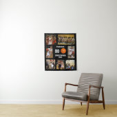 バスケットボールフォトコラージュフリースブランケット タペストリー (インサイチュ)