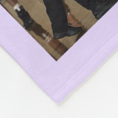 バスケットボールフォトコラージュ淡い色のラベンダー薄紫 フリースブランケット (角)