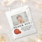 バスケットボールフォトサンキュー誕生日 フェイバーバッグ (クリップ留めされた状態)