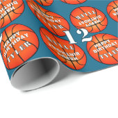 バスケットボールフォトハッピーバースデー ラッピングペーパー (ロールコーナー)