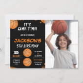 バスケットボールフォト招待状 招待状 (正面)