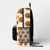 バスケットボールフォト追加文字プレイヤー番号チーム名 プリントバックパック (右)