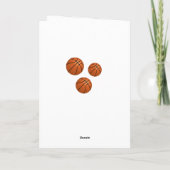 バスケットボールフラッグキッズフォト誕生日 カード (裏面)