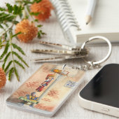 バスケットボールフープでスラムダンクby Jay Throckmorton キーホルダー (正面右)