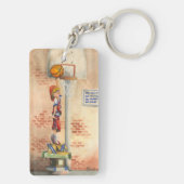 バスケットボールフープでスラムダンクby Jay Throckmorton キーホルダー (裏面)