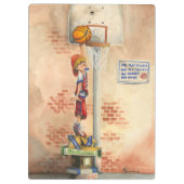 バスケットボールフープでスラムダンクby Jay Throckmorton クリップボード (裏面)