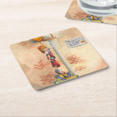 バスケットボールフープでスラムダンクby Jay Throckmorton スクエアペーパーコースター (アングル)