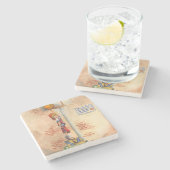 バスケットボールフープでスラムダンクby Jay Throckmorton ストーンコースター (横)