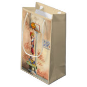 バスケットボールフープでスラムダンクby Jay Throckmorton スモールペーパーバッグ (裏面アングル)