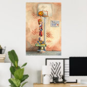 バスケットボールフープでスラムダンクby Jay Throckmorton ポスター (ホームオフィス)