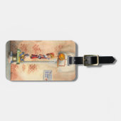 バスケットボールフープでスラムダンクby Jay Throckmorton ラゲッジタグ (正面横)