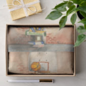 バスケットボールフープでスラムダンクby Jay Throckmorton 薄葉紙 (ギフト)