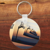 バスケットボールフープのシルエット キーホルダー (正面)