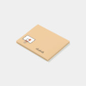 バスケットボールフープのパーソナライズ ポストイット (アングル)