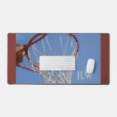 バスケットボールフープスポーツブルースカイ写真 デスクマット (キーボード&マウス)