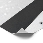 バスケットボールフープ黒白ミニマル写真 ポスター (角)