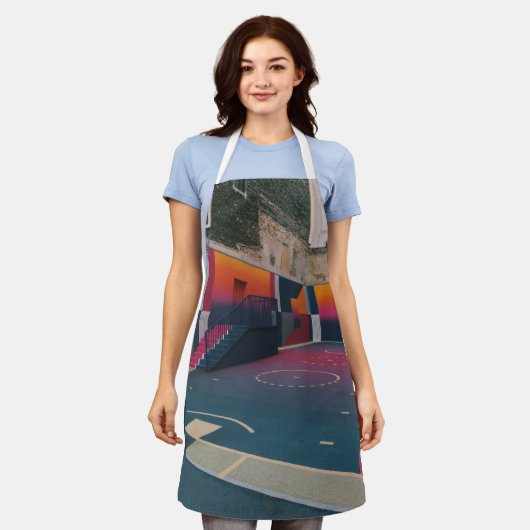 バスケットボールフープ エプロン (着用した状態)