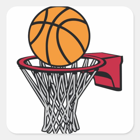 バスケットボールフープ スクエアシール (正面)