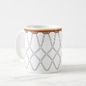バスケットボールフープNet_black outline_jumpstart java コーヒーマグカップ (正面左)