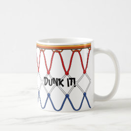 バスケットボールフープNet_Dunk赤白青 コーヒーマグカップ