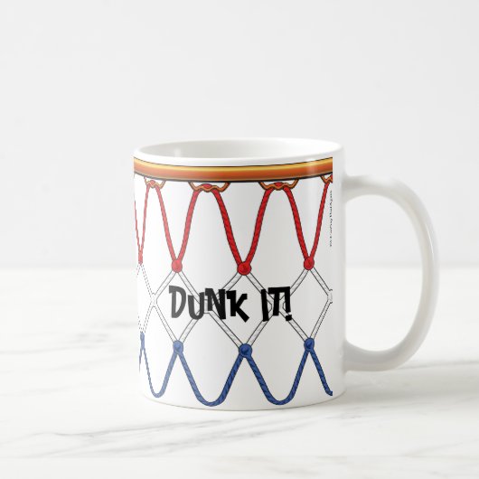 バスケットボールフープNet_Dunk赤白青 コーヒーマグカップ (右)