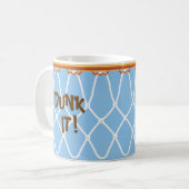 バスケットボールフープNet_Dunk it!_on blue コーヒーマグカップ (正面左)