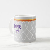 バスケットボールフープNet_Dunk it!_on gray コーヒーマグカップ (正面左)