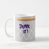 バスケットボールフープNet_Dunk it!_on gray コーヒーマグカップ (左)