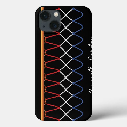 バスケットボールフープNet_red,white,blue_autographスタイル Case-Mate iPhoneケース (裏面)