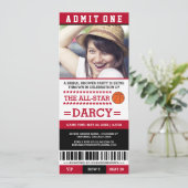 バスケットボールブライダルシャワーパーティー招待状 招待状 (スタンド正面)