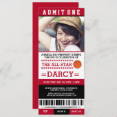 バスケットボールブライダルシャワーパーティー招待状 招待状 (正面/裏面)