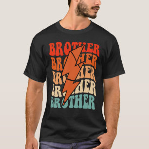 バスケットボールブラザーレトログルーヴィ稲妻ボルトファット Tシャツ