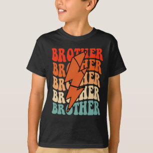 バスケットボールブラザーレトログルーヴィ稲妻ボルトファット Tシャツ