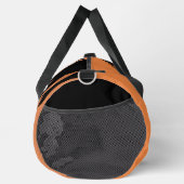 バスケットボールブラックプレーヤーシルエットキッズ名 ダッフルバッグ (右)