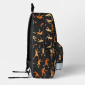 バスケットボールブラック名前をカスタムするキッズ新学期 プリントバックパック (左)