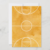 バスケットボールブルユーイン10代の若者ボーイ誕生日 招待状 (裏面)