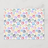 バスケットボールブルーボーイフォトサンキュー誕生日 ポストカード (裏面)